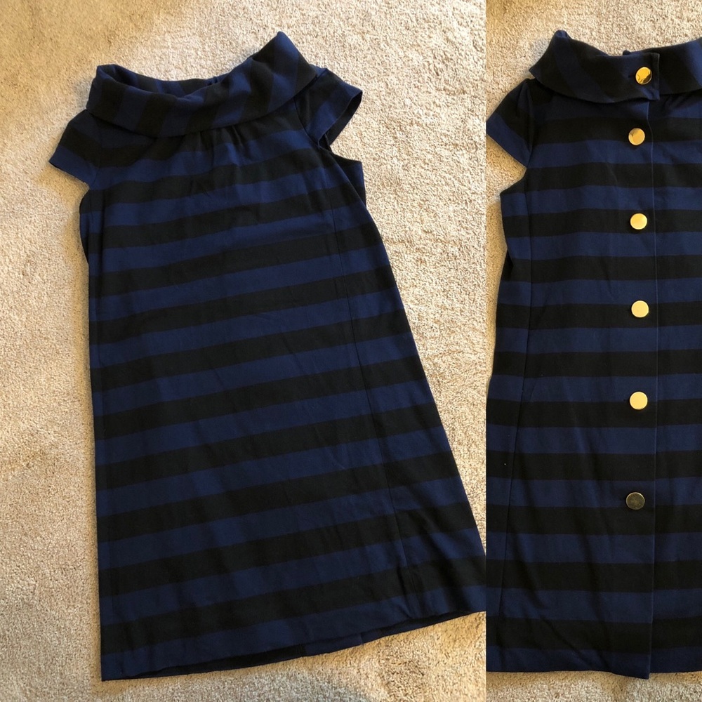 Kate Spade ♠️ black & blue shift